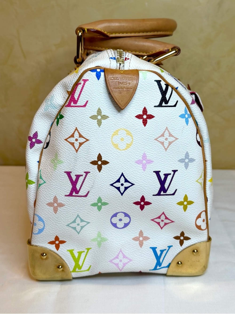 Louis Vuitton White Multicolor Monogram Speedy 30 - Picture 5 of 16